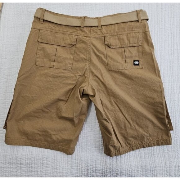 Ecko Unltd Cargo Utility Tactical Shorts Men's 36 Tan Belted 12" Inseam NEW NWT - Picture 13 of 16